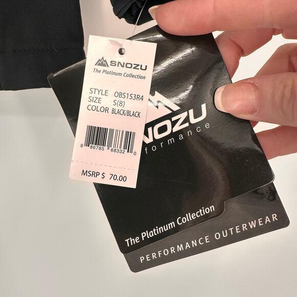 Snozu Black Boys Zip Up Hoodie Jacket New with tags Size Small (8) - Picture 3 of 7